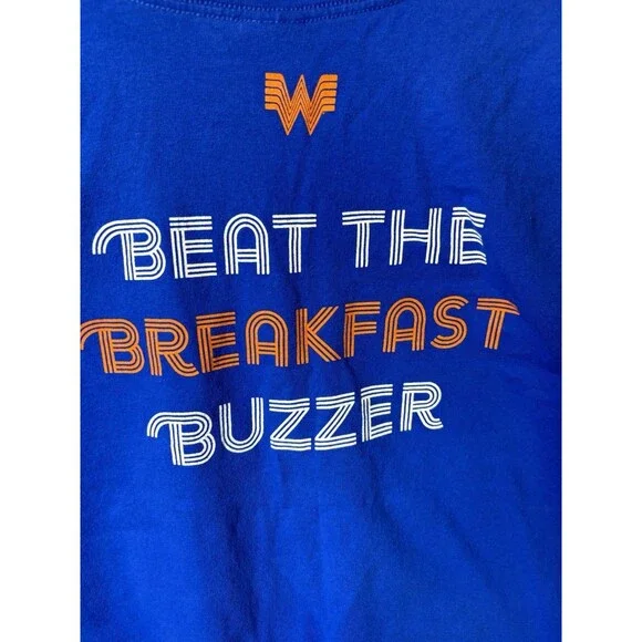 Whatamav Tshirt Whataburger Dallas Maverick Size XL Blue Breakfast Basketball - Picture 3 of 6